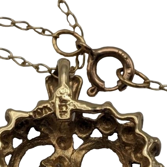 10kt Solid Yellow Gold Diamond Accent Heart Pendant with 10kt YG Chain 1.78g - Picture 5 of 15